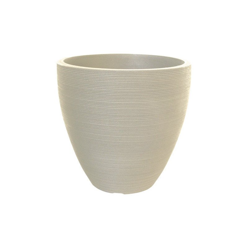 Maceta Rustica Redonda Cemento 78x76cm Liviana Resistente Uv