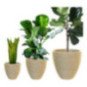 Set 3 Macetas Rusticas Redonda Cemento Liviana Resistente Uv