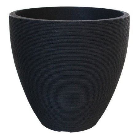 Maceta Rustica Redonda Plomo 40x39cm Liviana Resistente Uv