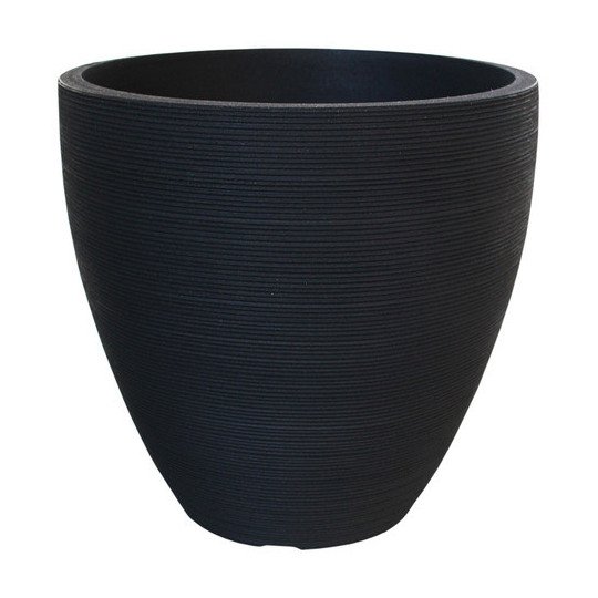 Maceta Rustica Redonda Plomo 57x55cm Liviana Resistente Uv