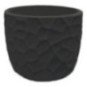 Maceta Redonda Prisma Plomo 42x33cm Liviana Resistente Uv