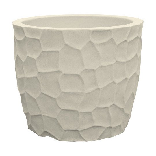 Maceta Redonda Prisma Color Cemento 52x42cm Liviana