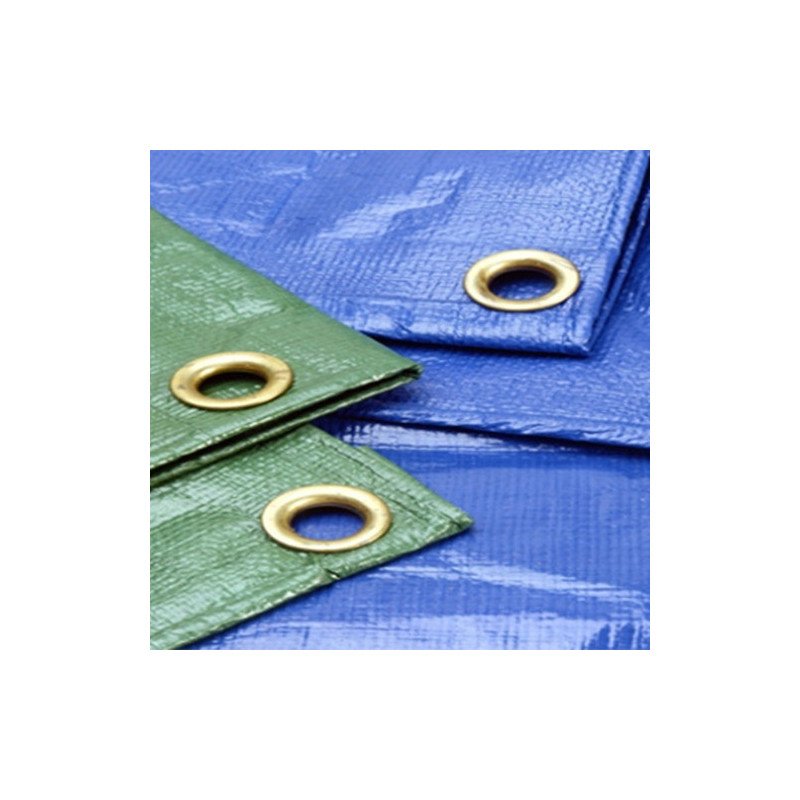 Rafia Lona Cubre Cerco 2x50m Verde Ojal Aluminio Borde Nylon