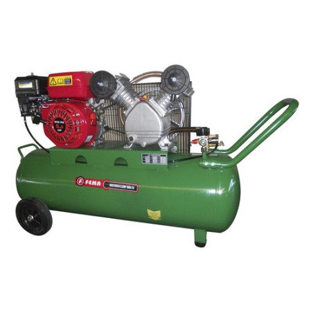 Compresor de aire 100 Lts 5,5 Hp - 4 Tiempos marca Fema