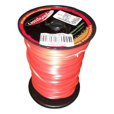 Rollo Tanza Cuadrada Desmalezadora 3 Mm 1 Kg Castel Garden