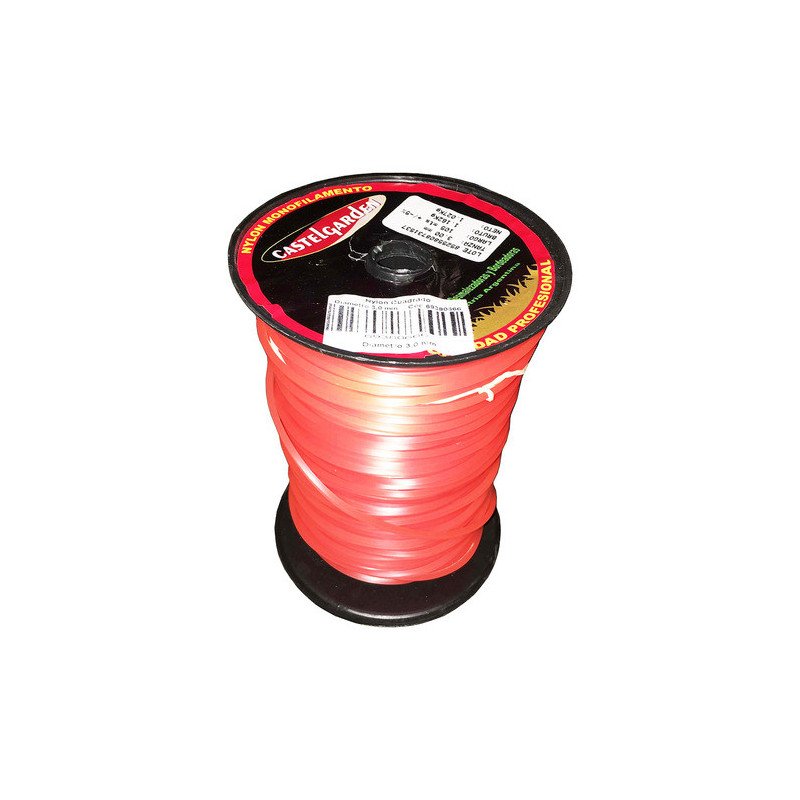 Rollo Tanza Cuadrada Desmalezadora 3 Mm 1 Kg Castel Garden