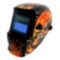Máscara Automatica Soldar Visor 92x42 Careta Fuego Negro