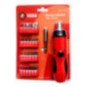 Set Destornillador Con Crique Fema Kit 26 Puntas O Piezas