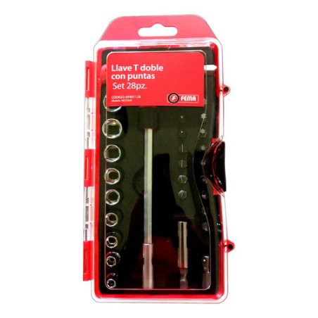 Set Destornillador C Crique Fema + Kit 28 Puntas Piezas 25mm