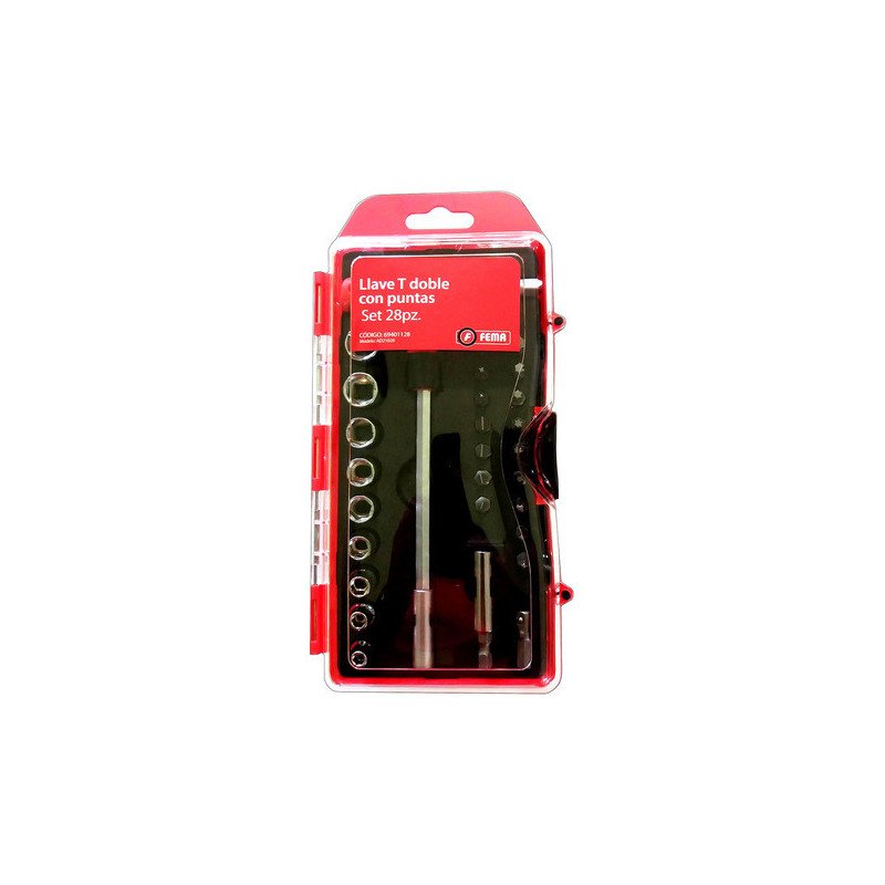 Set Destornillador C Crique Fema + Kit 28 Puntas Piezas 25mm