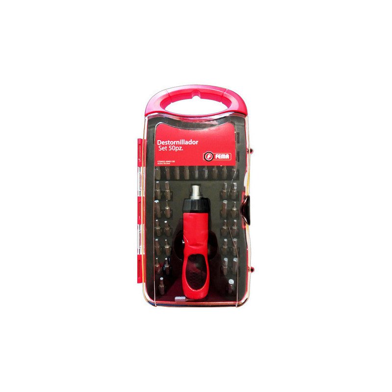Set Destornillador Crique 3 Posiciones 50 Piezas 25mm Fema
