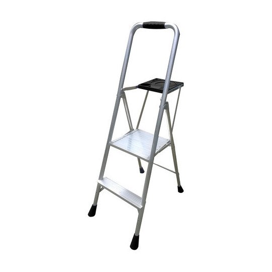 Escalera Plegable Aluminio 57 Cm 95 Kg 2 Peldaños Hogar Fema
