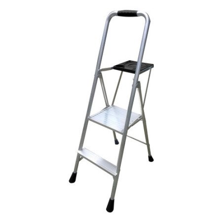 Escalera Plegable Aluminio 57 Cm 95 Kg 2 Peldaños Hogar Fema