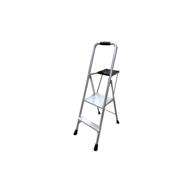 Escalera Plegable Aluminio 57 Cm 95 Kg 2 Peldaños Hogar Fema
