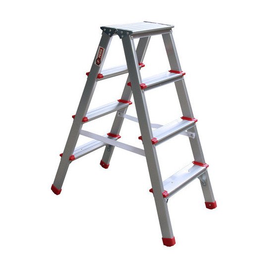 Escalera Plegable Aluminio Doble Lado 87 Cm 95kg 4 Peldaños