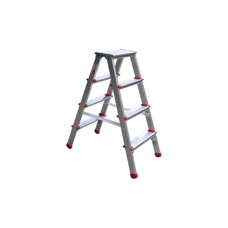 Escalera Plegable Aluminio Doble Lado 87 Cm 95kg 4 Peldaños