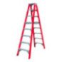 Escalera Plegable Fibra De Vidrio Doble Lado 244 Cm 150 Kg