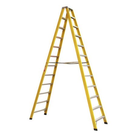 Escalera Plegable Fibra De Vidrio Doble Lado 366 Cm 150 Kg