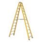 Escalera Plegable Fibra De Vidrio Doble Lado 366 Cm 150 Kg