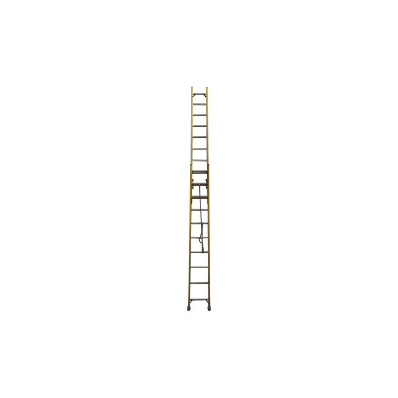 Escalera Extensible Fibra De Vidrio 2x10 Peldaños 314/528 Cm