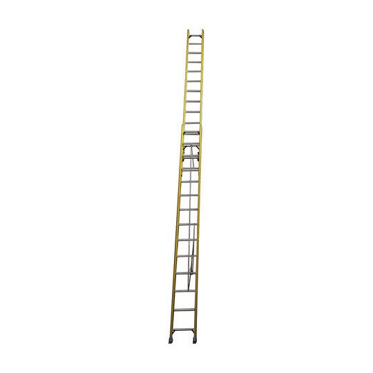 Escalera Extensible Fibra De Vidrio 2x12 Peldaños 375/650 Cm