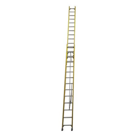 Escalera Extensible Fibra De Vidrio 2x12 Peldaños 375/650 Cm