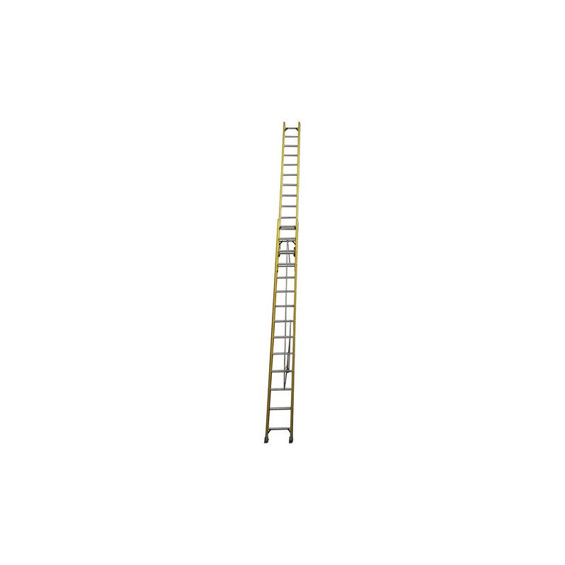 Escalera Extensible Fibra De Vidrio 2x12 Peldaños 375/650 Cm