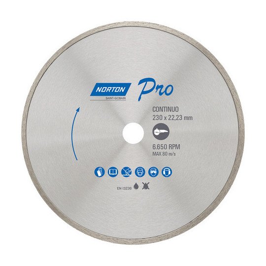 Disco Diamantados Linea Pro Medida 230x5,0x22.2 Continuo
