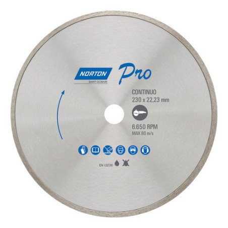 Disco Diamantados Linea Pro Medida 230x5,0x22.2 Continuo