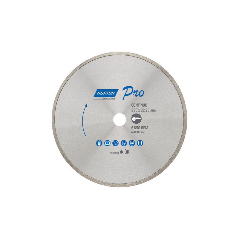 Disco Diamantados Linea Pro Medida 230x5,0x22.2 Continuo