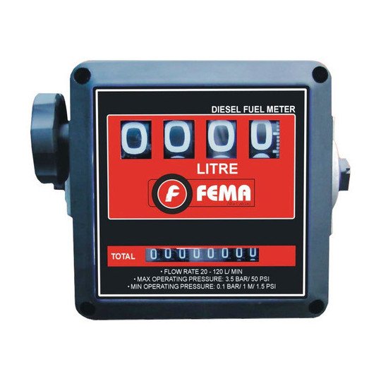 Cuentalitros Fema Alumino 4 / 8 Digitos 1 En Totalizador