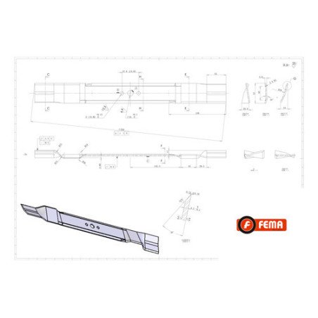 Cuchilla 22 Para Tractor Ayp 141114 Centro 5 / 8 Jet 55