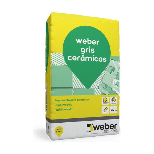 Weber Pegamento P / Ceramico Interior Gris 30 Kg
