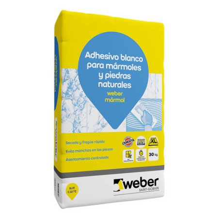 Weber Marmol Especial Placas Sensibles 30 Kg Blanco