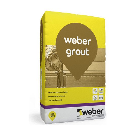 Weber Grout Mortero Fluído Alta Resistencia 30 Kg Gris