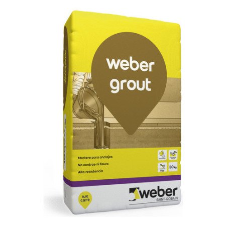 Weber Grout Mortero Fluído Alta Resistencia 30 Kg Gris
