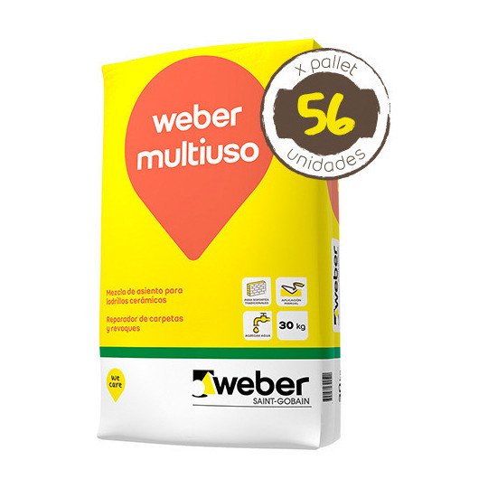 Adhesivo Pegamento Mezcla De Asiento Weber Multiuso X 30kg