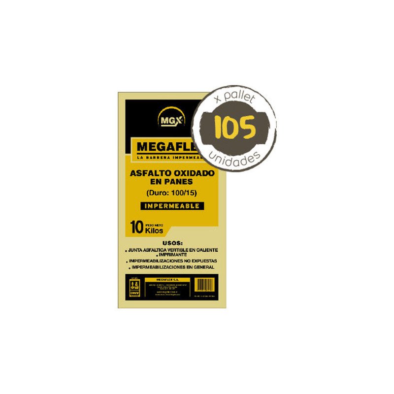 Asfalto Duro Megaflex 100 / 15 En Panes 10kg