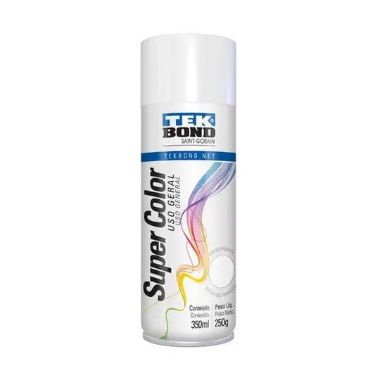 Pintura Aerosol Super Color Tek Bond Uso General Blanco Bril