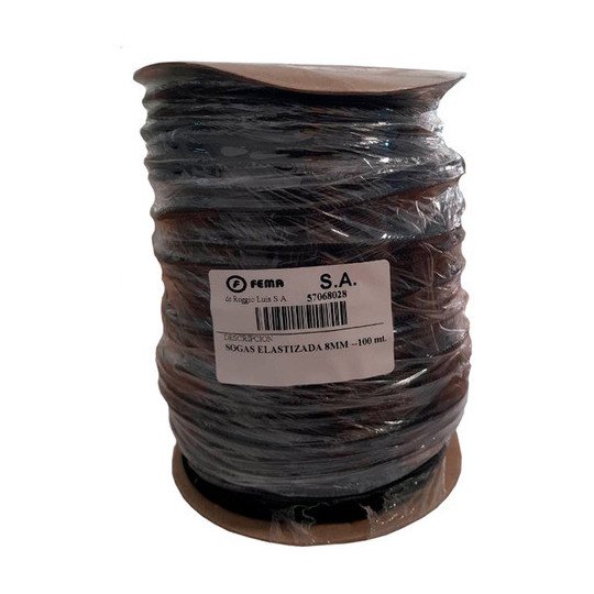 Rollo Soga Para Construccion Elastizada Reforzada 100mts 8mm