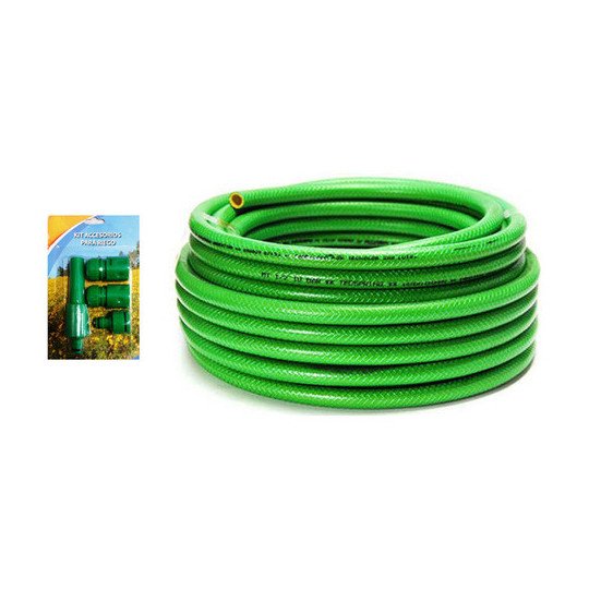Manguera Riego Verde 5bar 1 / 2 Pulgadas 15mt + Kit Conexión