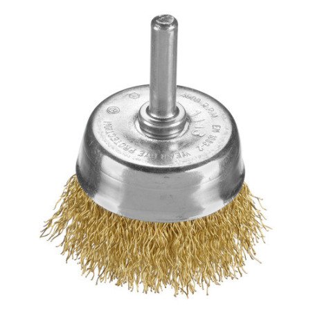 Cepillo Copa Ondulado Con Vastago Acero Latonado 50x17 / 0,3
