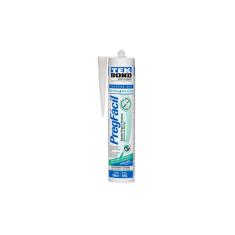 Sellador Fijador Adhesivo Silicona Preg Facil Agua 420gr Tekbond