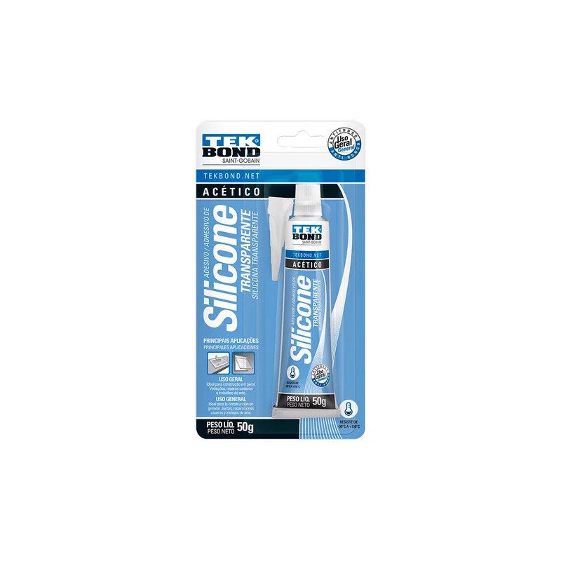 Sellador Adhesivo De Silicona Acetico 50gr Tekbond