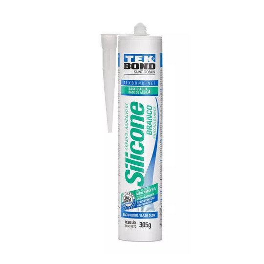 Sellador Fijador Adhesivo Silicona Base Agua Cont 305gr Tekbond