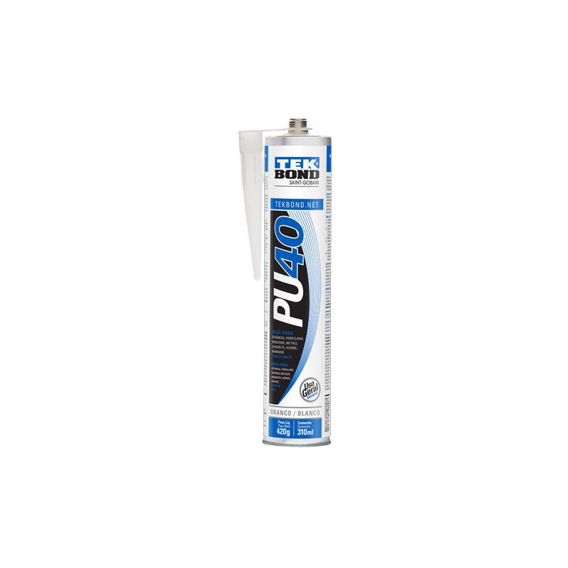 Sellador Fijador Adhesivo Hibrido Pu40 359gr Blanco Tekbond