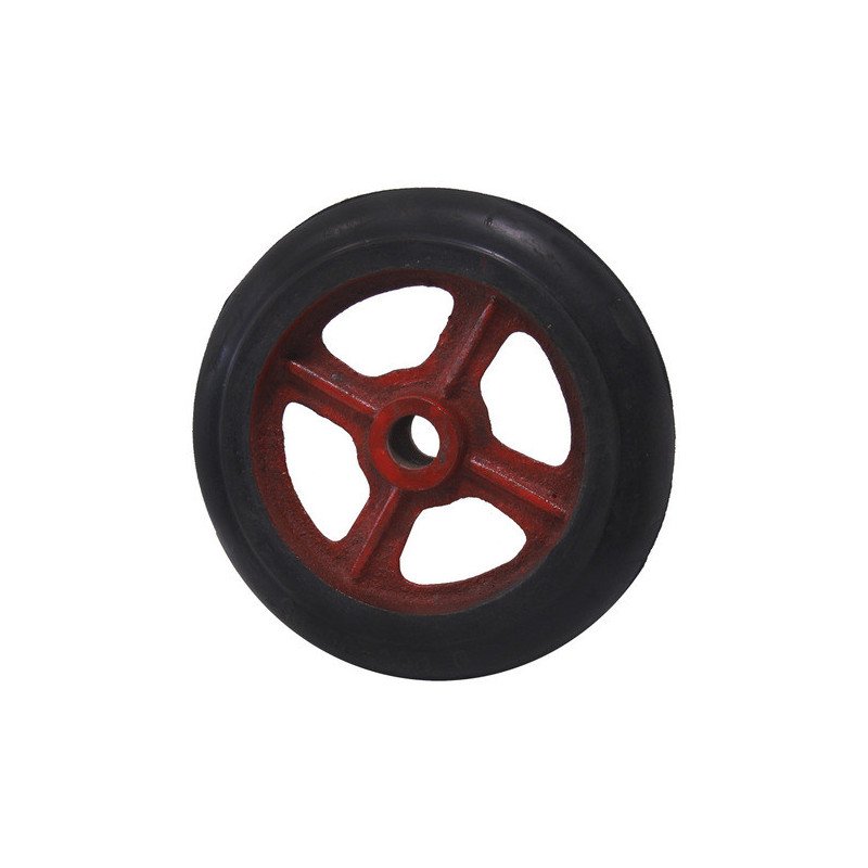 Rueda Acero 200 Mm Marca Fema Centro Goma 16mm Repuesto