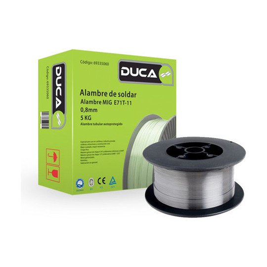 Alambre Tubular Soldar Mig E71t 11 0.8 Mm 5 Kg C / Decapante