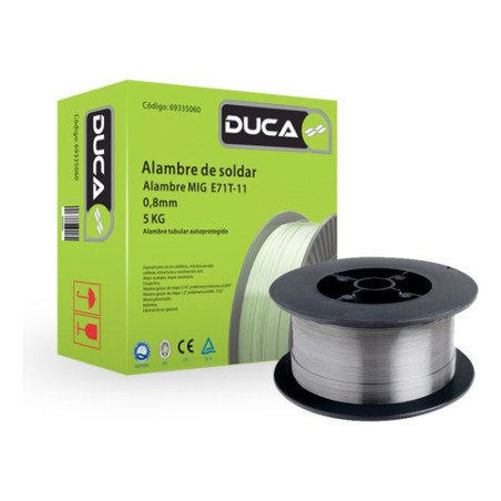 Alambre Tubular Soldar Mig E71t 11 0.8 Mm 5 Kg C / Decapante