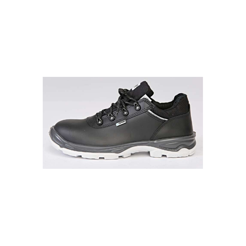 Zapato Ozono con puntera acero cuero flor OMBU (1OO-01F1) (36 al 47)